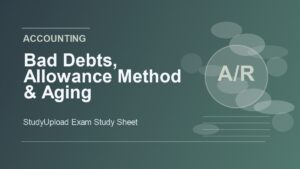ACCT 102 Bad Debts, Allowance Method, and Aging Practice Problems