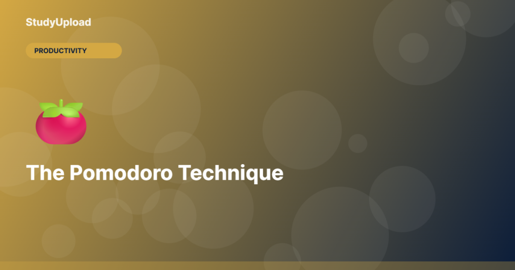 The Pomodoro Technique