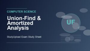 CS 301 Union-Find, Disjoint Sets, and Amortized Analysis Practice Problems