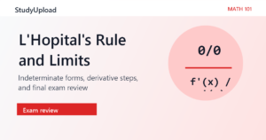 Calculus I (MATH 101) L’Hôpital’s Rule and Indeterminate Forms Exam Review