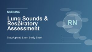 NURS 201 Lung Sounds and Respiratory Assessment Cheat Sheet