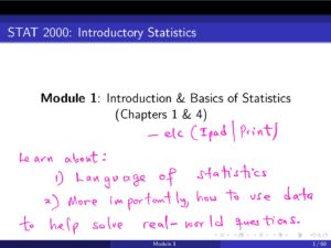 STAT 2000 Module 1 Prince Annotated