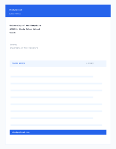 University of New Hampshire – Study Notes Upload Guide