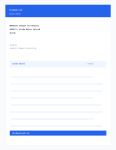 Western Oregon University – Study Notes Upload Guide