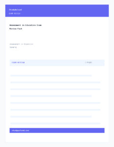 Assessment in Education Exam Review Pack