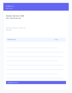 Business Statistics (BUSA 210) Exam Review Pack