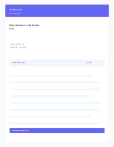 Data Analytics Exam Review Pack