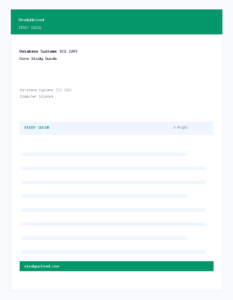 Database Systems (CS 320) Core Study Guide