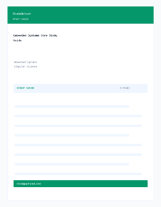 Embedded Systems Core Study Guide